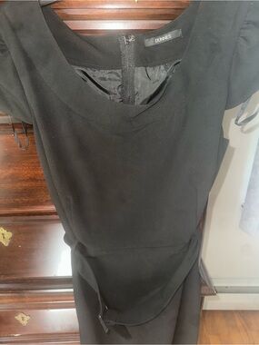 Dunnes Black Belted Midi Dress - Sleek Work-to-Evening Style
